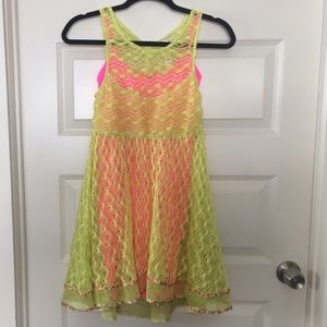 Free People Neon Dress Set